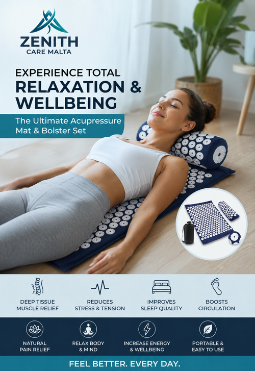 Zenith Acupressure Massage Mat & Pillow Set (with Bag)